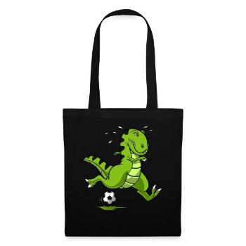 T-Rex Dinosaur Football - Tote Bag - black - Front