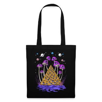 Psychedelic Egyptian Pyramid Psilocybin Mushrooms - Tote Bag - black - Front