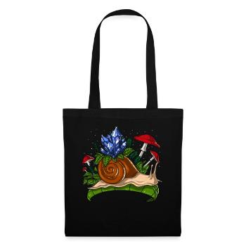 Cristaux Escargot Nature - Sac en tissu - noir - Devant