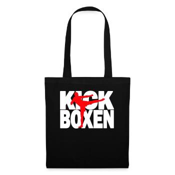 Kickboxen - Kickboxing Kickboxer Kickboxerin - Stoffbeutel - Schwarz - Vorne
