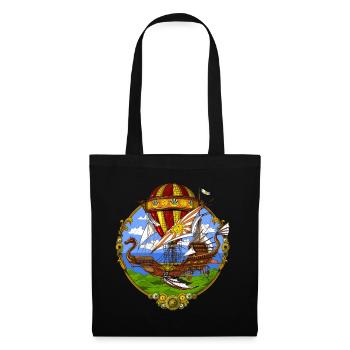 Ballon à air Steampunk - Sac en tissu - noir - Devant