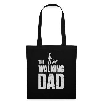 The Walking Dad - Hund Gassi gehen mit Herrchen - Stoffbeutel - Schwarz - Vorne