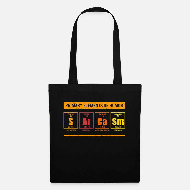 Sarcasm Primary Elements Of Humor - Sarkasmus - Stoffbeutel - Schwarz