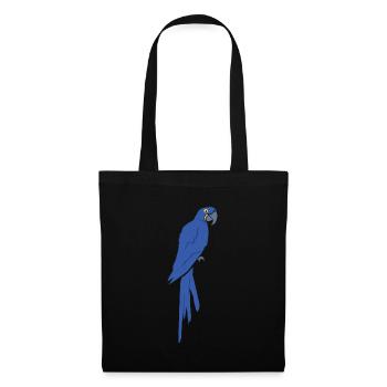 Blauer Hyazinthara Papagei Fan Geschenk - Stoffbeutel - Schwarz - Vorne