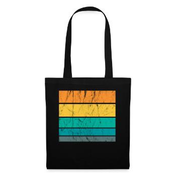 Rétro rétro arrière arrière carré symbole - Sac en tissu - noir - Devant