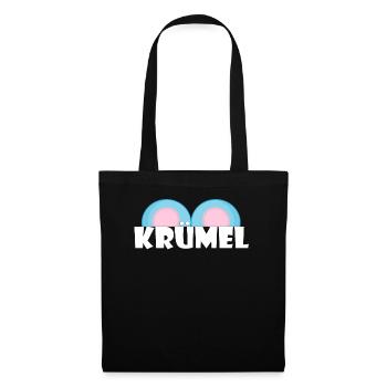 Kosename Krümel Geschenkidee - Stoffbeutel - Schwarz - Vorne