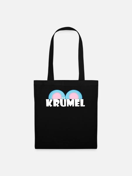 Kosename Krümel Geschenkidee - Stoffbeutel - Schwarz