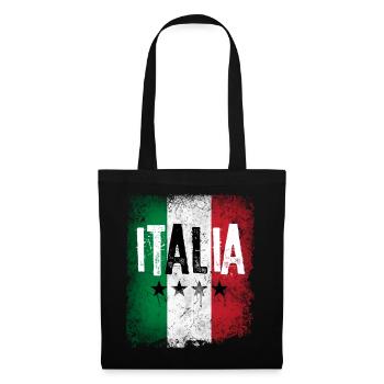 Italien Italia Fahne Flagge Retro Italy - Tote Bag - black - Front
