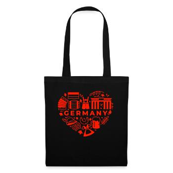 Deutschland Deutsche Kultur Deutsch Geschenk - Stoffbeutel - Schwarz - Vorne