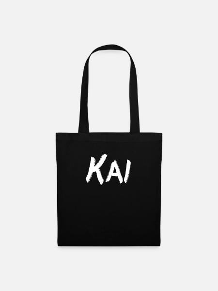Kai Name Geschenkidee - Stoffbeutel - Schwarz