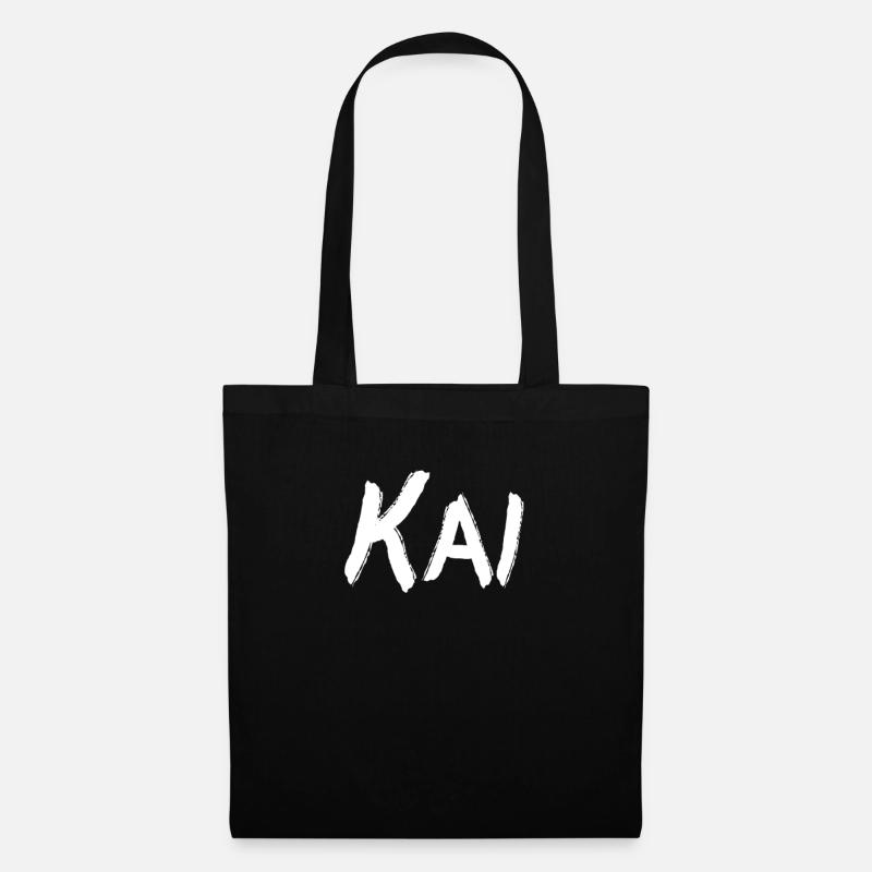 Kai Name Geschenkidee - Stoffbeutel - Schwarz