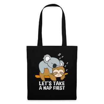 Sloth koala sleeping late riser cute loafers - Tote Bag - black - Front