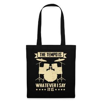 Batteur batterie batteur batterie musiciens - Sac en tissu - noir - Devant