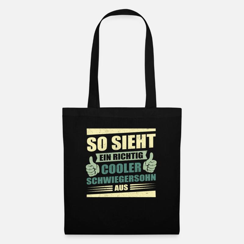 Cool Geschenk Schwiegersohn Geschenkidee - Stoffbeutel - Schwarz