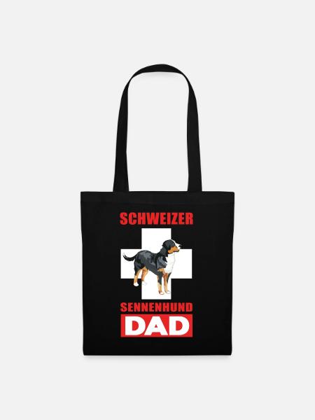 Schweizer Sennenhund Geschenkidee Hund - Stoffbeutel - Schwarz