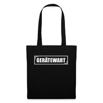 Gerätewart | Beruf Feuerwehr Geschenk - Stoffbeutel - Schwarz - Vorne
