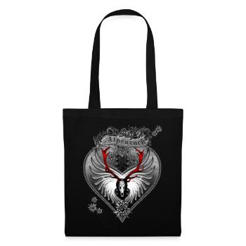 Alpine rock - deer design with skull & antlers - Tote Bag - black - Front