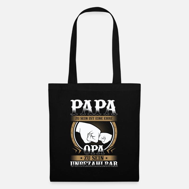 Opa Geschenk Geburtstag Vatertag Lustig - Stoffbeutel - Schwarz