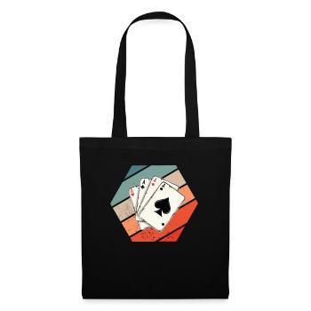Cards Playing Cards Retro - Tote Bag - black - Front