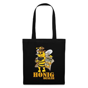 Abeille miel revendeur apiculteur rucher abeille - Sac en tissu - noir - Devant