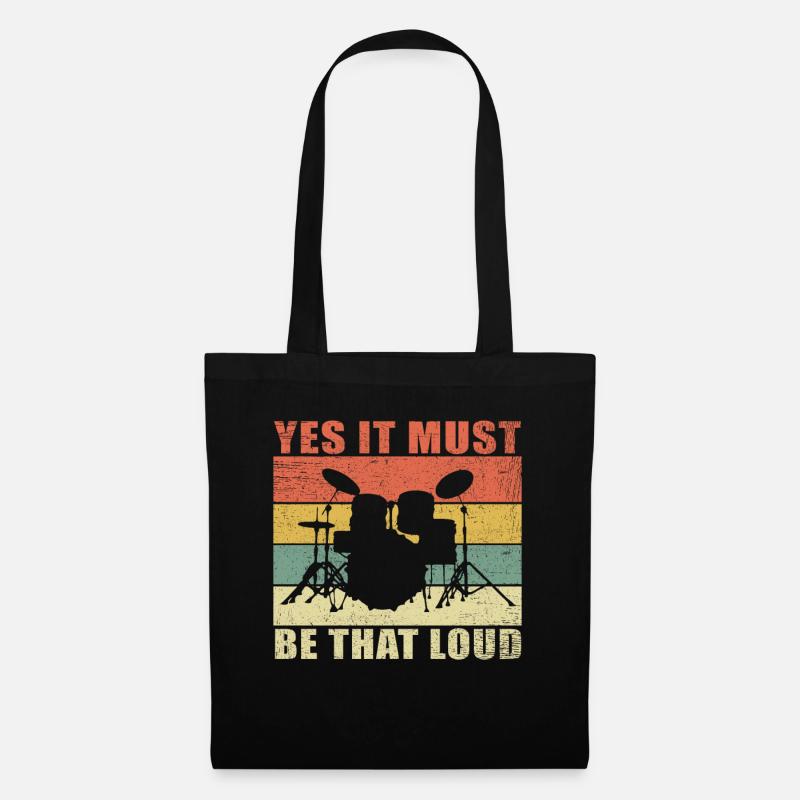 Schlagzeuger Schlagzeug Drummer Geschenk Trommler - Stoffbeutel - Schwarz