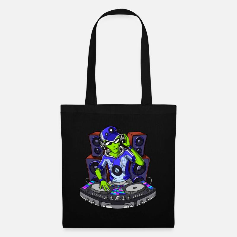 DJ extraterrestre de l'espace - Sac en tissu - noir