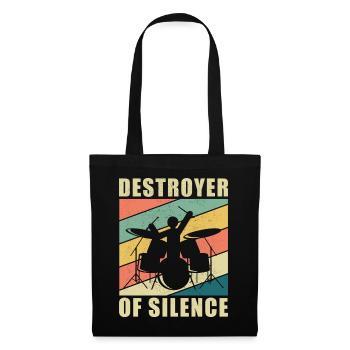 Batteur cadeau batteur batterie batteur - Sac en tissu - noir - Devant