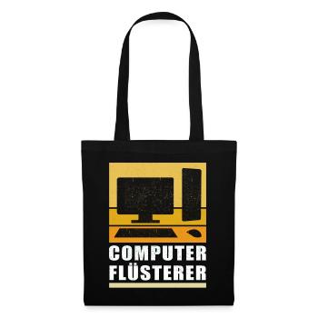Computer Flüsterer | Informatiker Admin Geschenk - Stoffbeutel - Schwarz - Vorne