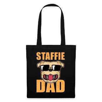 Staffordshire Bullterrier Geschenk | Hundebesitzer - Stoffbeutel - Schwarz - Vorne