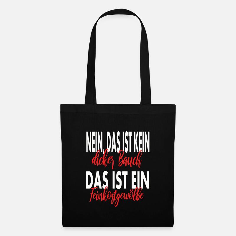 Nein, das ist kein dicker Bauch - Stoffbeutel - Schwarz