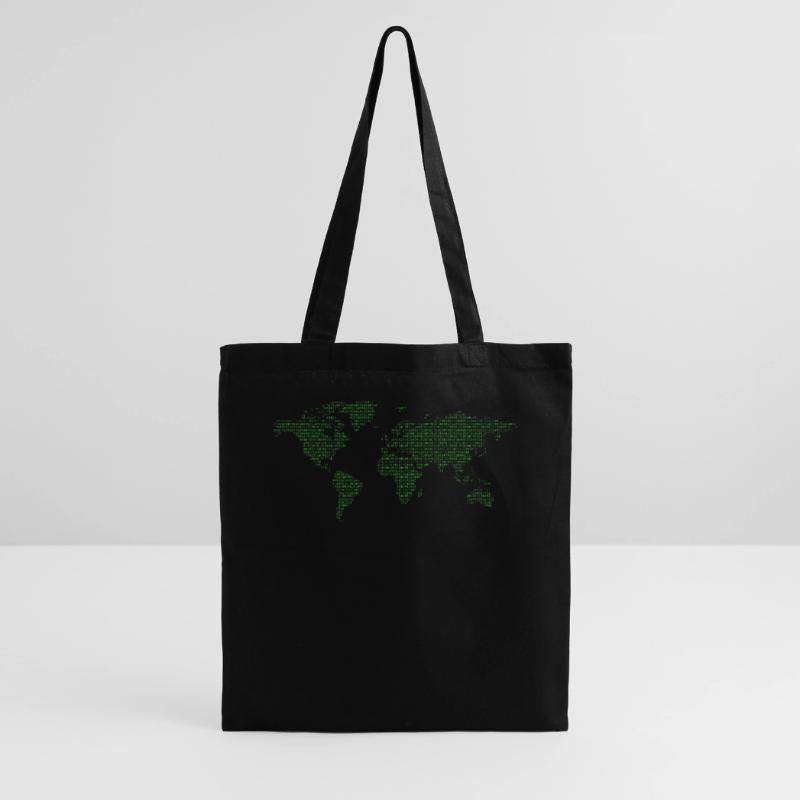 Binary Code Binary World Map World Code Tote Bag