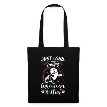 Propriétaire de chien cadeau American Bully - Sac en tissu - noir - Devant