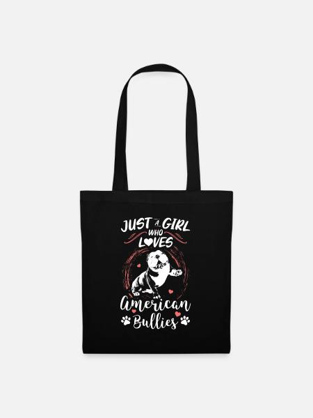 American Bully Geschenk Hundebesitzer - Stoffbeutel - Schwarz