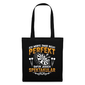 Dart | Darten Darts Lustig Dartspieler Geschenk - Stoffbeutel - Schwarz - Vorne