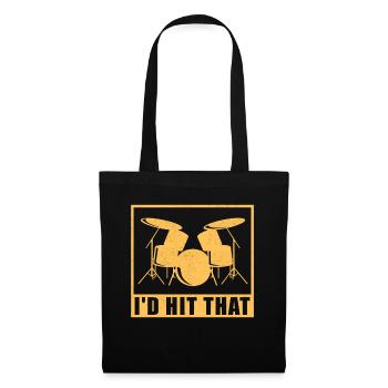 Batterie batteur Drummer Tambour cadeau - Sac en tissu - noir - Devant