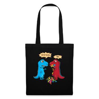 Did you eat the last Unicorn? Letztes Einhorn Dino - Stoffbeutel - Schwarz - Vorne