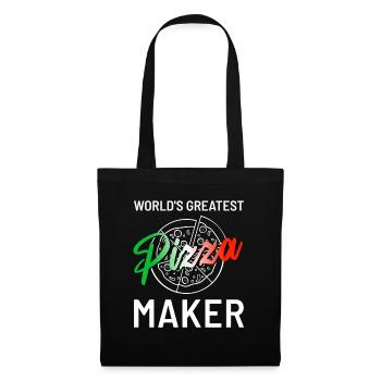 Pizzeria pour le meilleur pizzaiolo du monde - Sac en tissu - noir - Devant