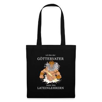 Lateinlehrer Jupiter Göttervater Lehrer Latein - Stoffbeutel - Schwarz - Vorne