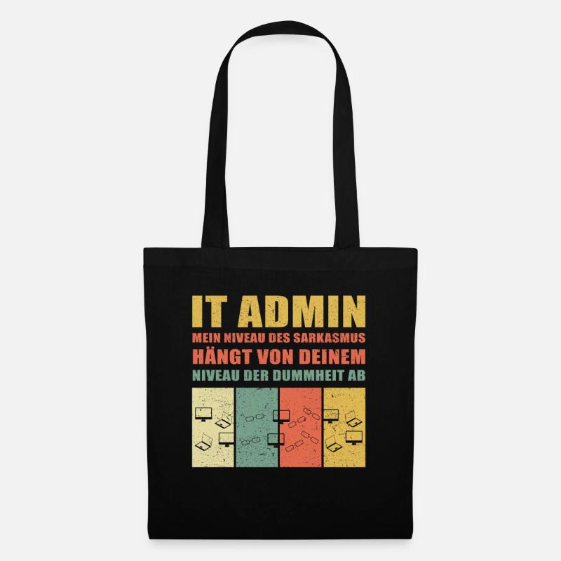 IT Admin IT-Administrator Informatiker Geschenk - Stoffbeutel - Schwarz