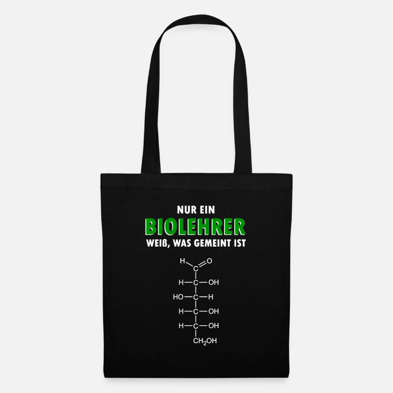 Glucose Biologie Lehrer Geschenk - Stoffbeutel - Schwarz