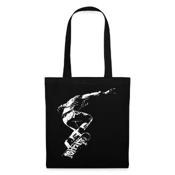 Skater Boy Fly High Street Art - Sac en tissu - noir - Devant