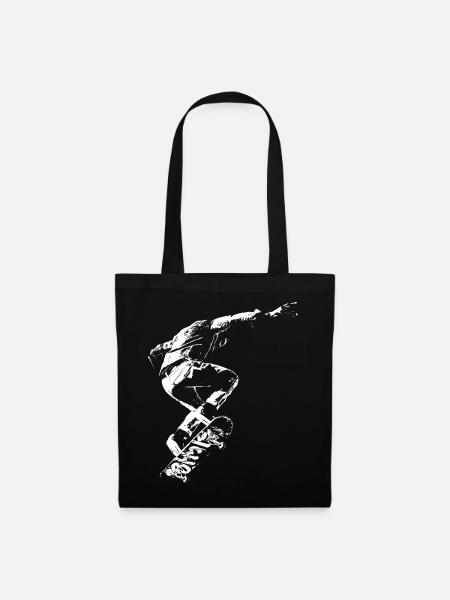Skater Boy Fly High Street Art - Tote Bag - black