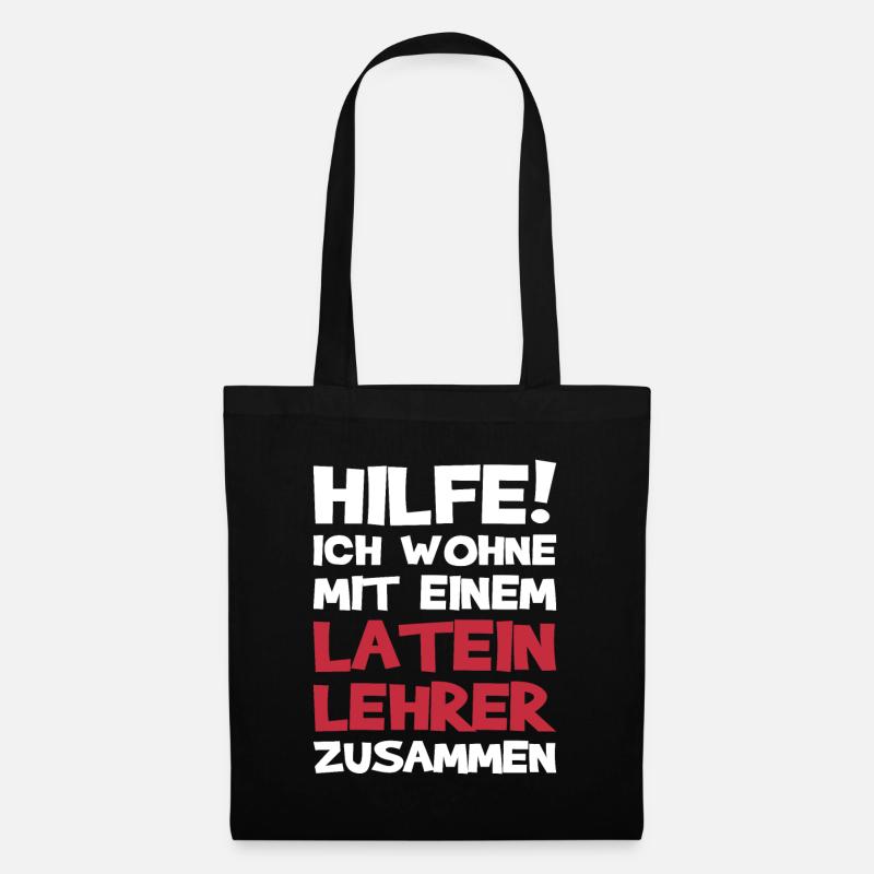 Lateinlehrer Lehrer Latein Lustiges Geschenk - Stoffbeutel - Schwarz