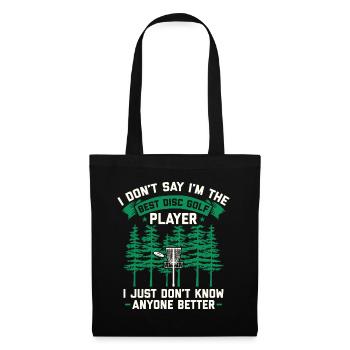 Disc Golf Discgolf | Discgolfspieler Geschenk - Stoffbeutel - Schwarz - Vorne
