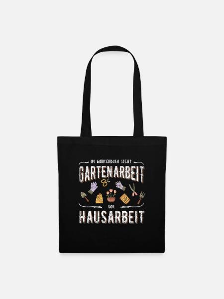 Gartenarbeit Wörterbuch Garten Gärtner - Stoffbeutel - Schwarz