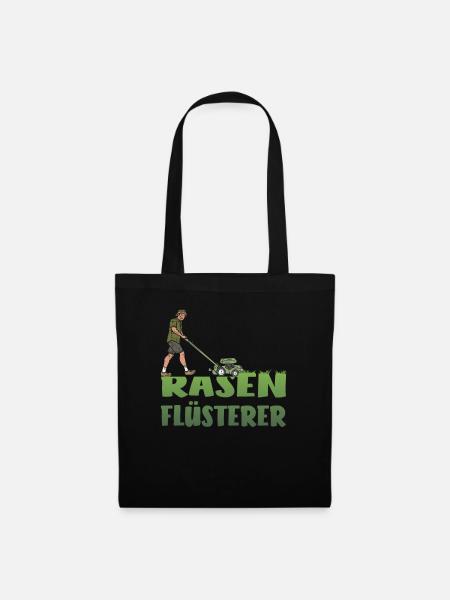 Rasenflüsterer Rasenmäher Hobbygärtner Rasen - Stoffbeutel - Schwarz