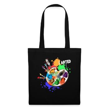 Sort I Arted graphique artiste artisanat - Sac en tissu - noir - Devant