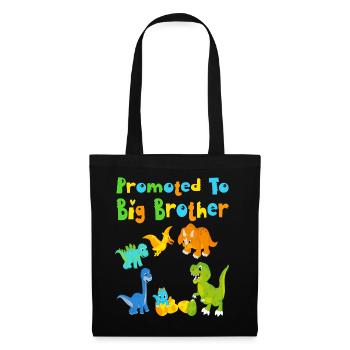 Enfin grand frère Dino - Sac en tissu - noir - Devant