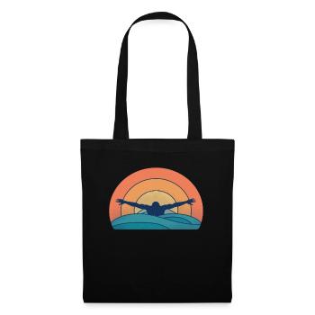 Nageur papillon natation sports nautiques - Sac en tissu - noir - Devant