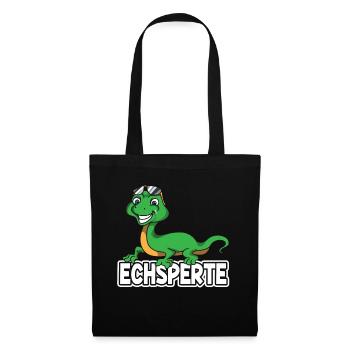 Echsperte Echse Reptilien Eidechse Experte Spruch - Stoffbeutel - Schwarz - Vorne